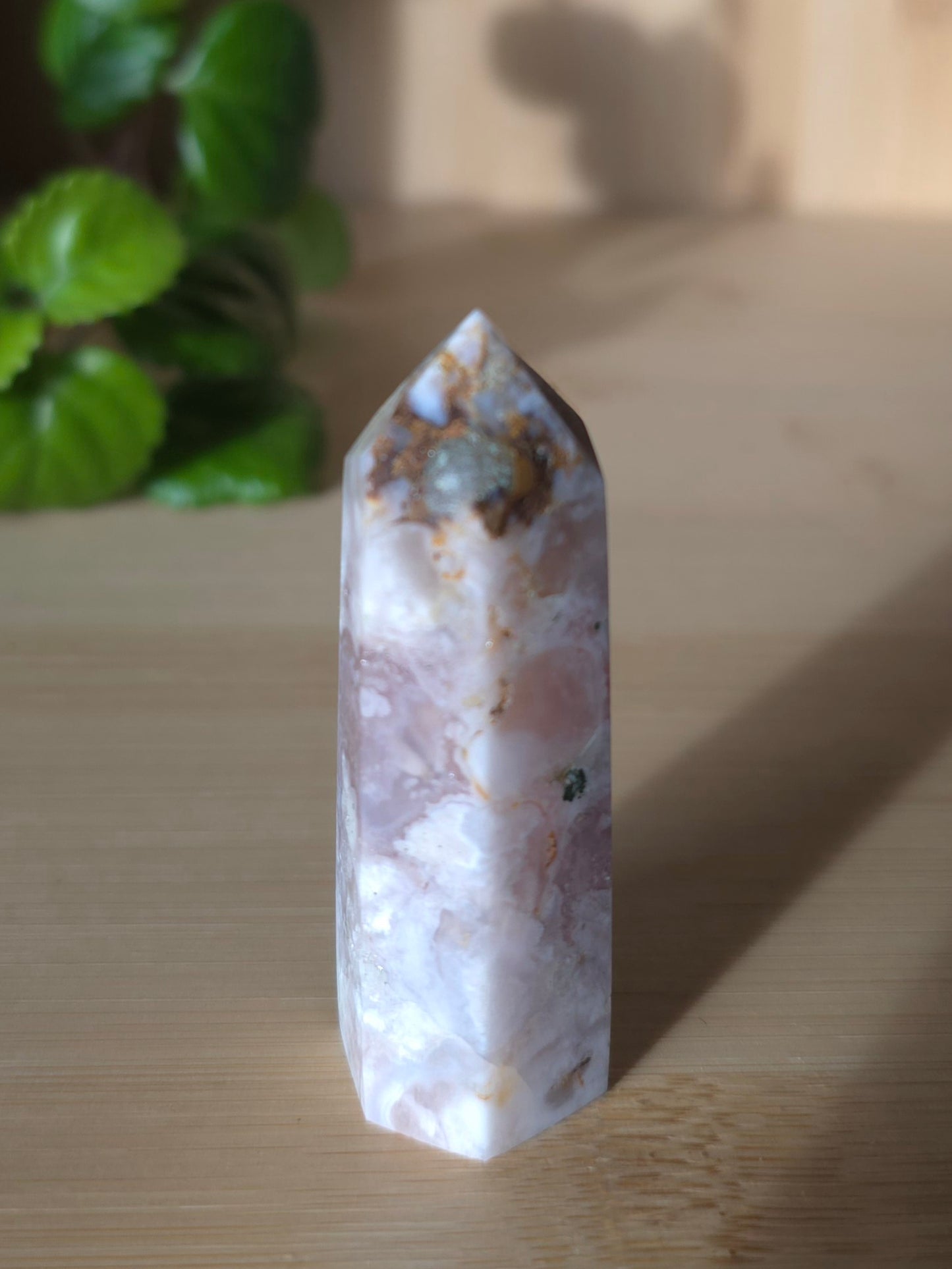 Flower Agate (Cherry Blossom) Crystal Tower