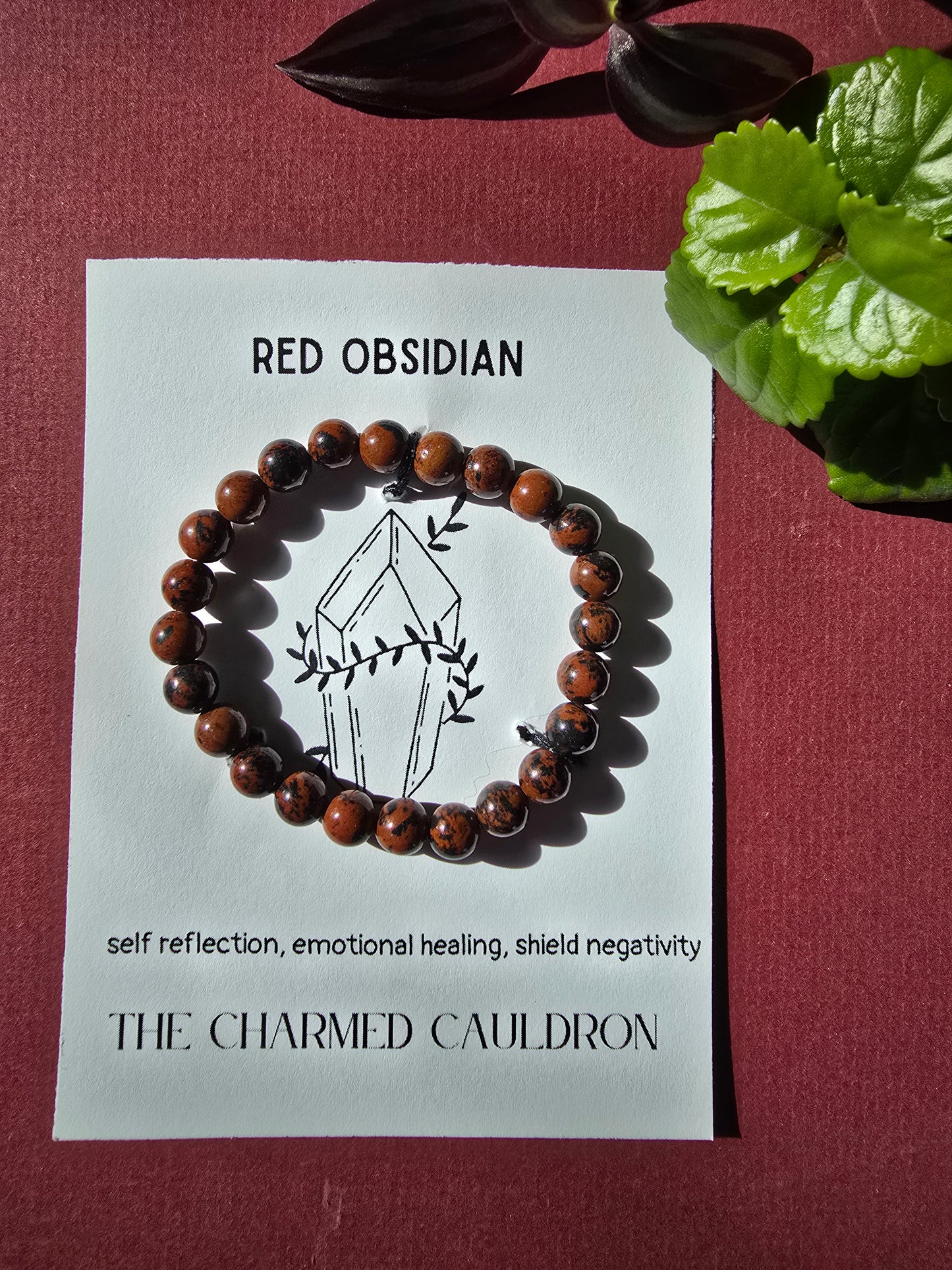 Mahogany Obsidian Crystal Bracelet