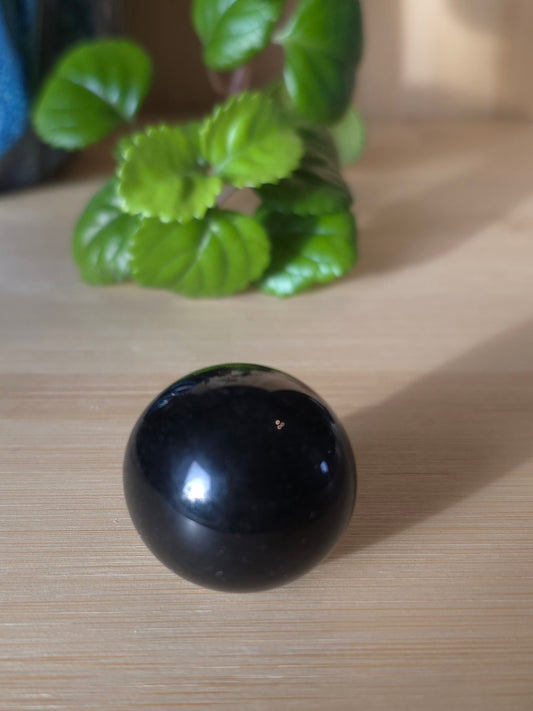 Black Obsidian Crystal Sphere