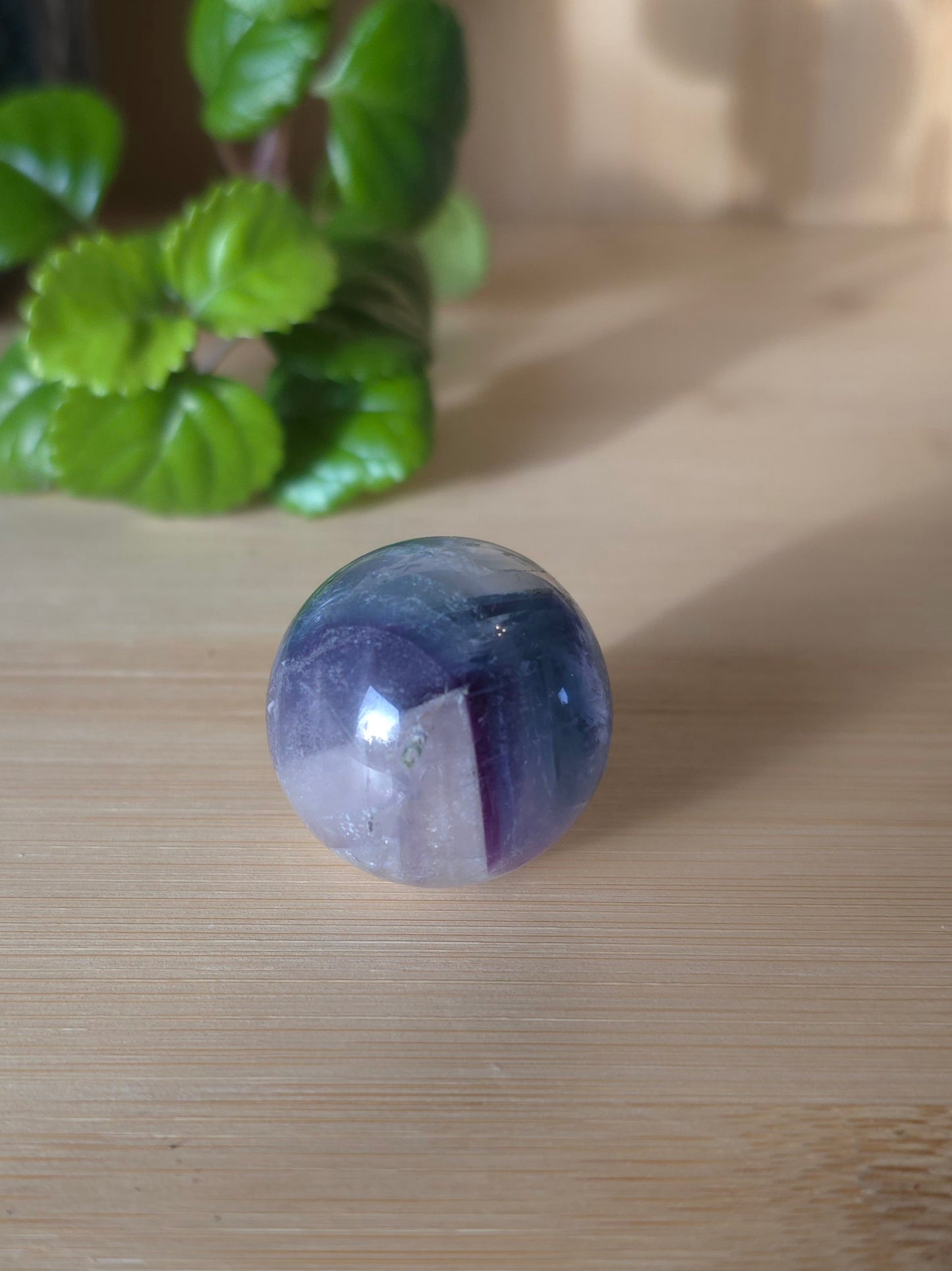 Multicolor Fluorite Crystal Sphere