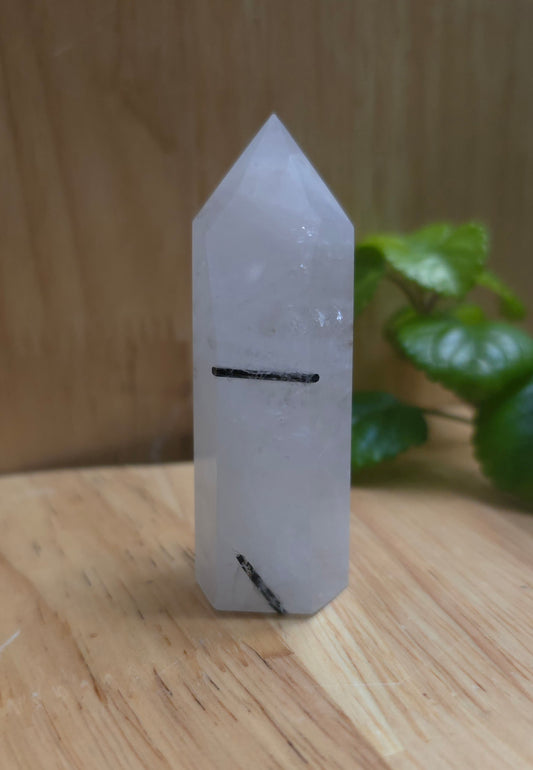 Tourmalinated Quartz Crystal Tower